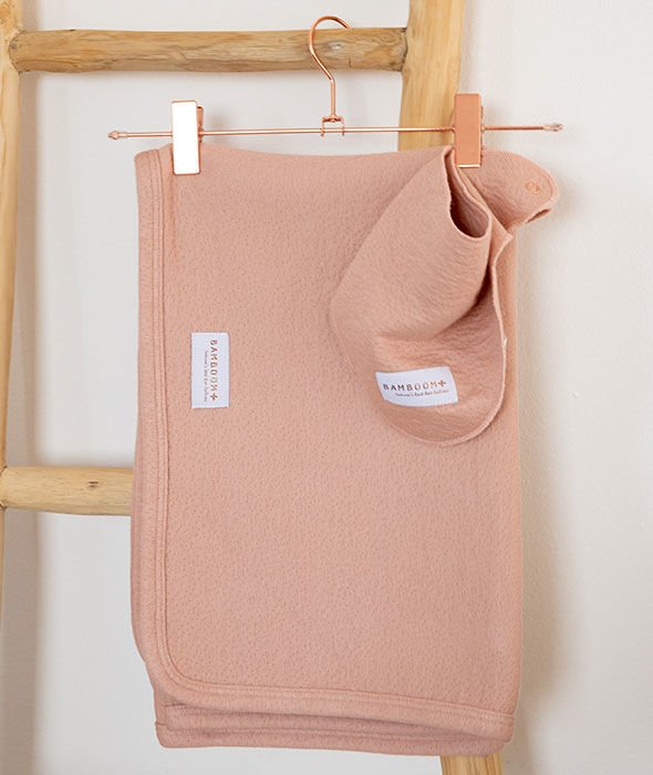 Bamboom, Kocyk Bambusowy, Old Pink, 75x100, 0m+