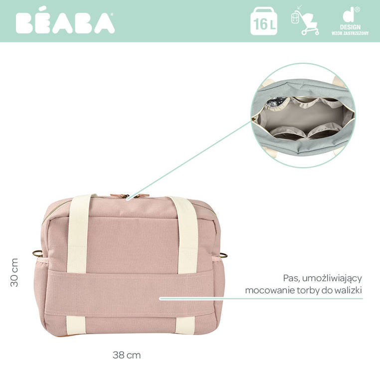 Beaba, Torba dla Mamy Paris Dusty Pink Beaba, Torba dla Mamy Paris Dusty Pink