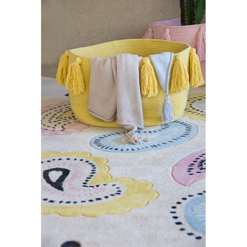 Lorena Canals, Basket Tassels Yellow Lorena Canals, Basket Tassels Yellow