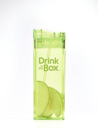Drink In The Box, Bidon ze słomką green 350ml Drink In The Box, Bidon ze słomką green 350ml