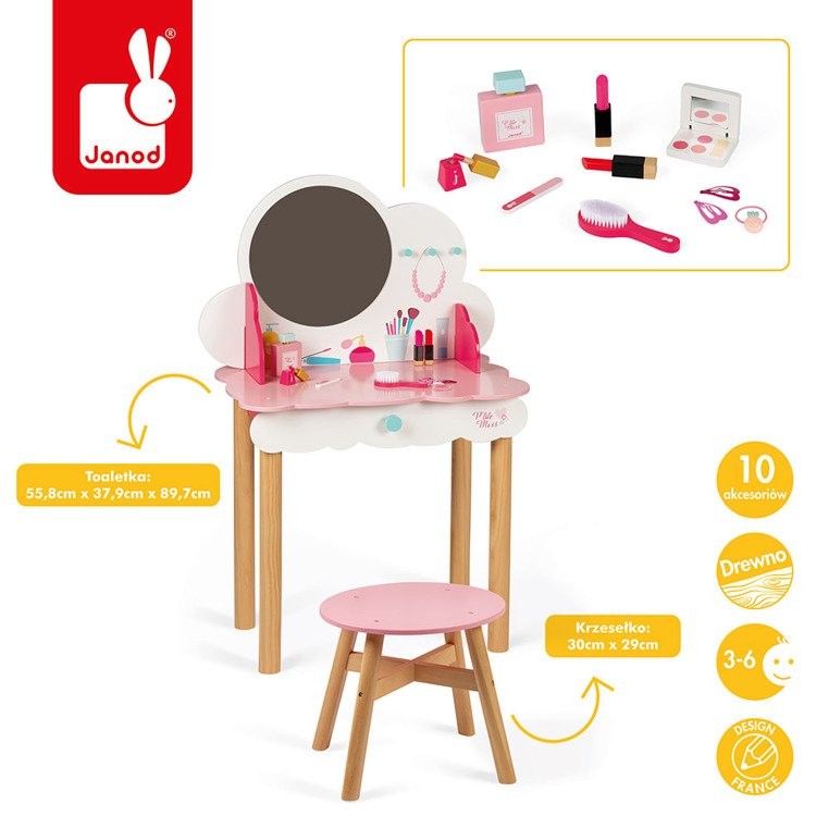 Janod, Toaletka z akcesoriami mała Miss