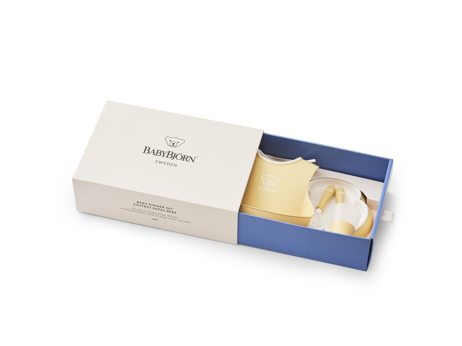 BABYBJORN, Zestaw obiadowy Powder Yellow