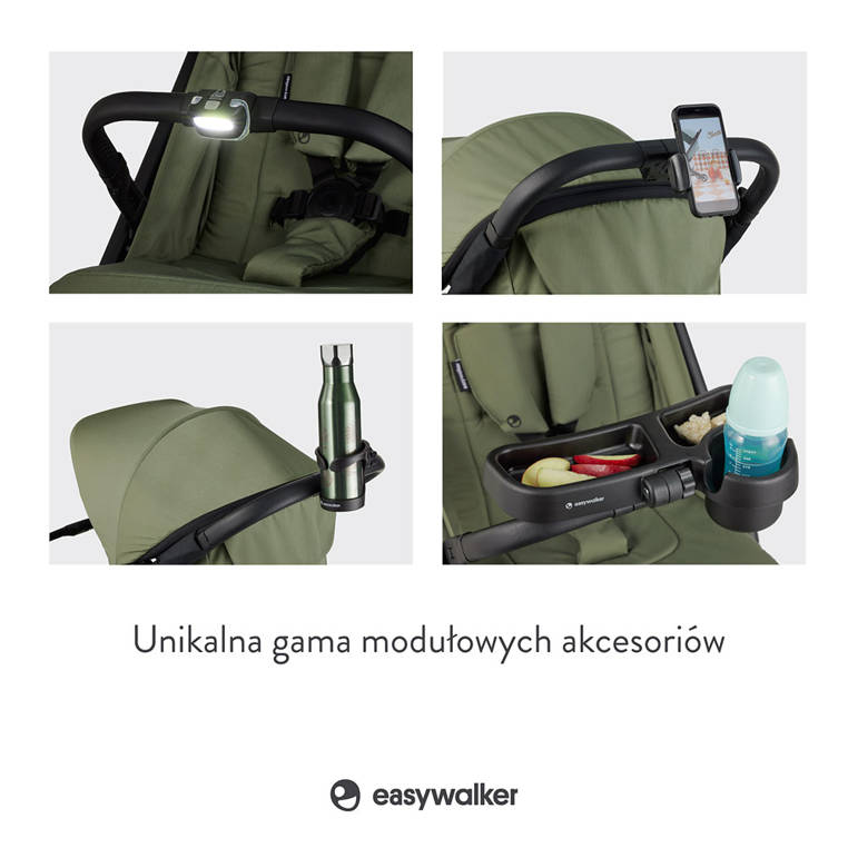 Easywalker, Miley² Kompaktowy wózek spacerowy z torbą transportową Sage Green Easywalker, Miley² Kompaktowy wózek spacerowy z torbą transportową Sage Green
