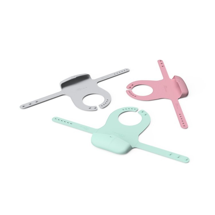 Everyday Baby, Śliniak silikonowy z kieszonką, szary