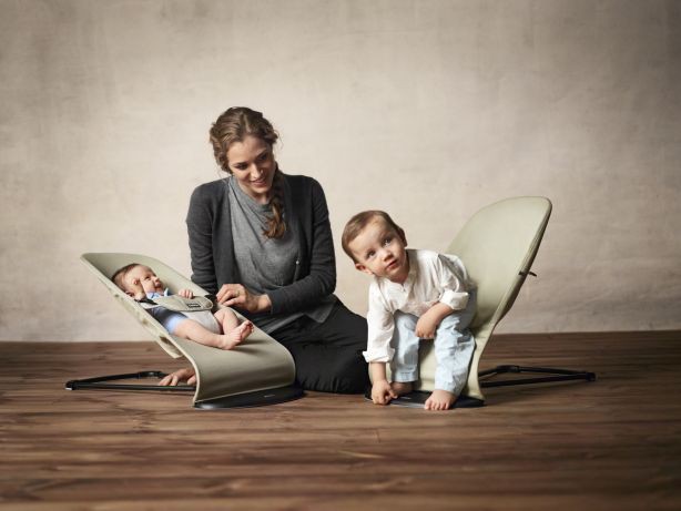 BabyBjorn, leżaczek BALANCE SOFT COTTON/JERSEY - Różowy/Szary