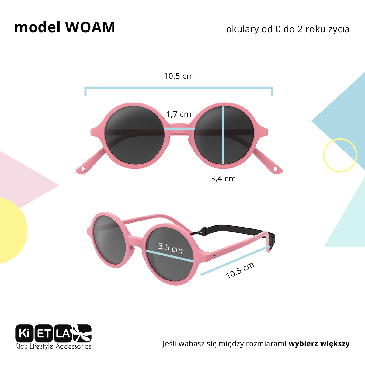 Ki ET LA, Okulary przeciwsłoneczne Woam 0-2 Sky blue Ki ET LA, Okulary przeciwsłoneczne Woam 0-2 Sky blue