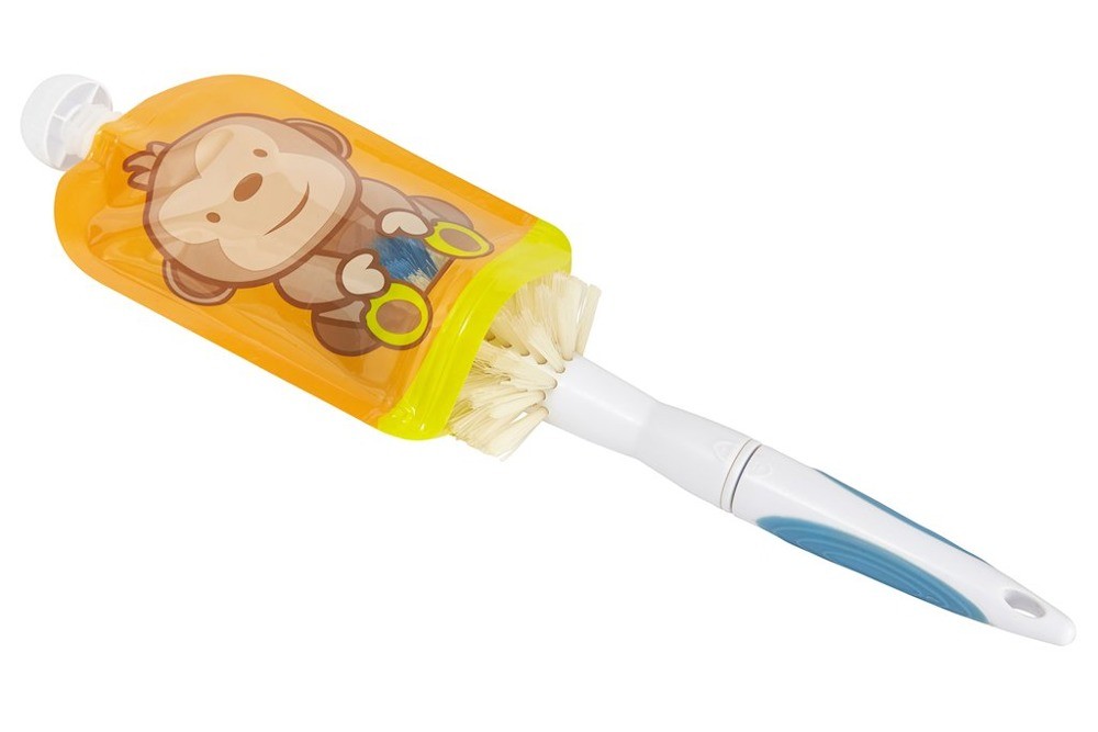 Fill'n Squeeze, Wielorazowe saszetki z podwójnym zipem 6 szt., wzór Wesoła Małpka