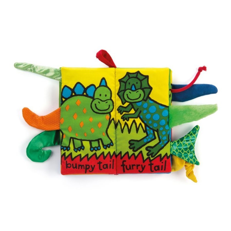 Jellycat, książeczka Dino z ogonkami Jellycat, książeczka Dino z ogonkami
