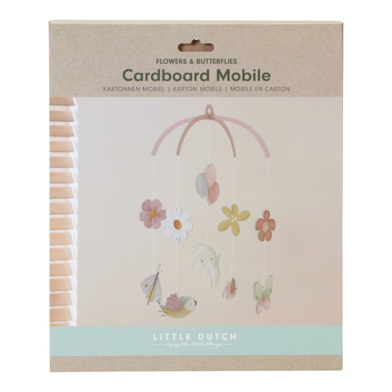 Little Dutch, Dekoracyjny mobil kartonowy Flowers & Butterflies