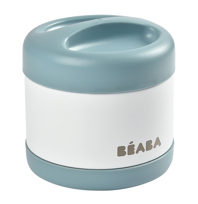 Beaba, Pojemnik - termos obiadowy ze stali nierdzewnej z hermetycznym zamknięciem duży 500 ml baltic blue/white Beaba, Pojemnik - termos obiadowy ze stali nierdzewnej z hermetycznym zamknięciem duży 500 ml baltic blue/white
