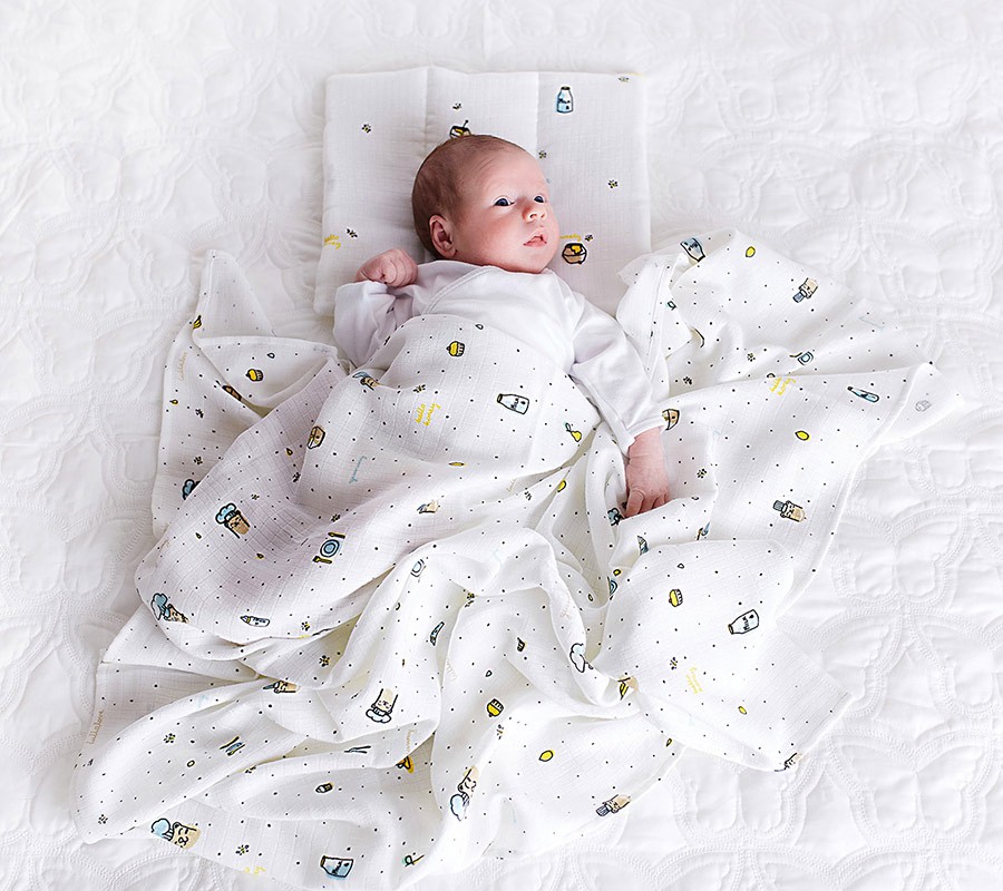 Lullalove, otulacz muślinowy 100x100cm Kucharz