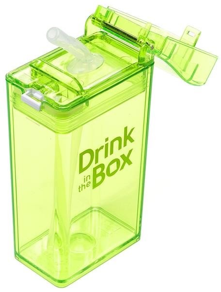 Drink In The Box, Bidon ze słomką green 240ml