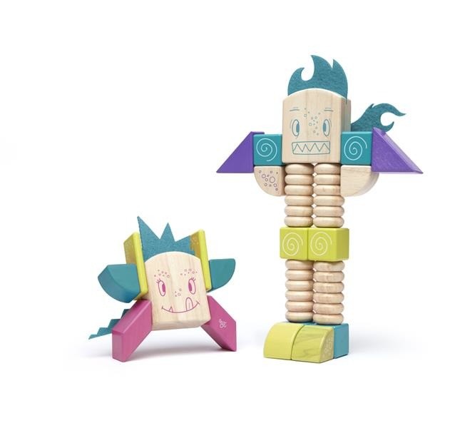 Tegu, Drewniane klocki magnetyczne STICKY MONSTERS Beans & Tumtum Tegu, Drewniane klocki magnetyczne STICKY MONSTERS Beans & Tumtum