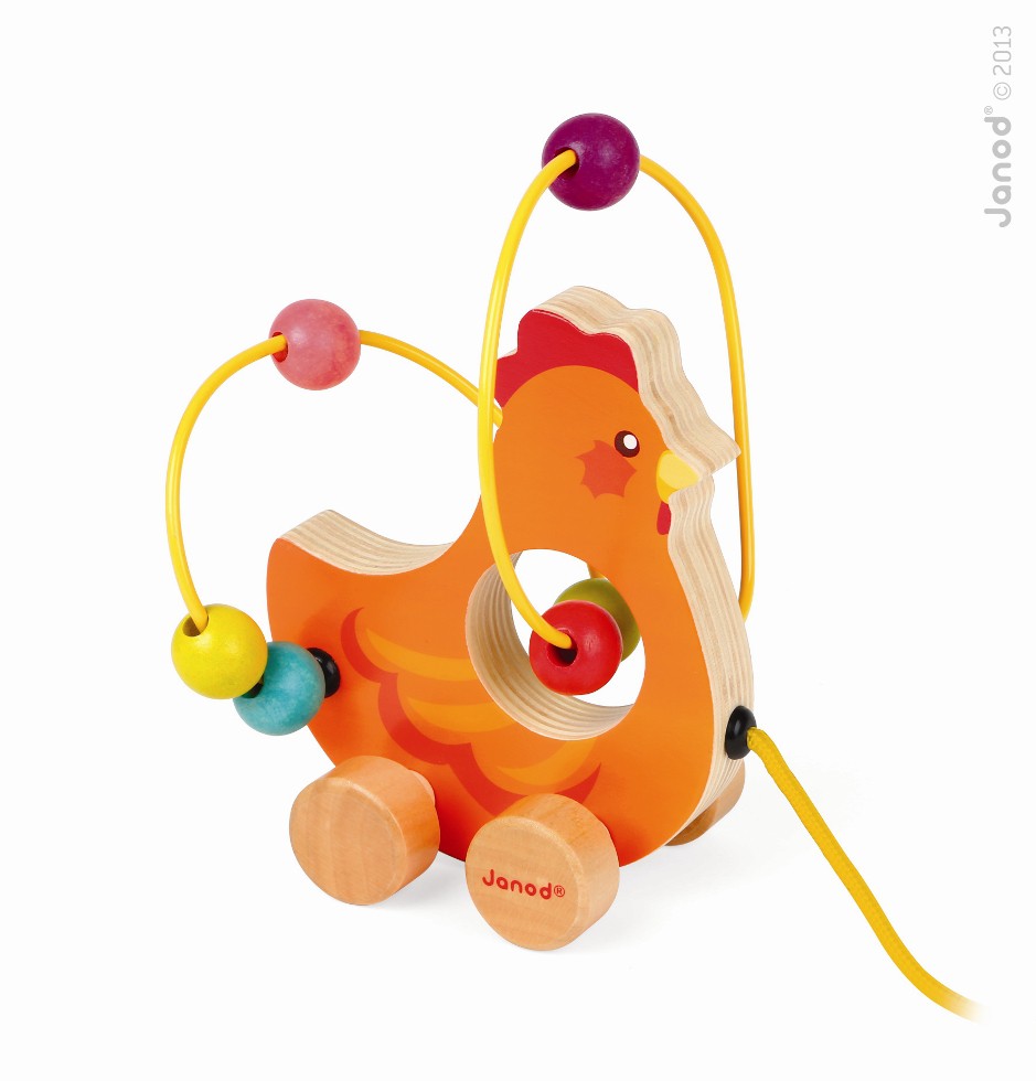 Janod, pętla edukacyjna mini zwierzątka do ciągnięcia