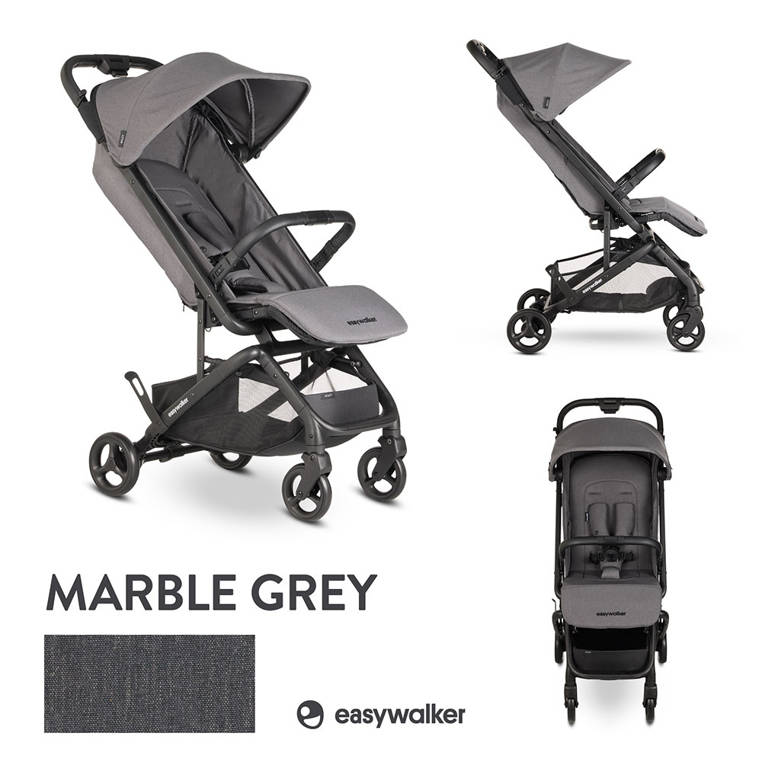 Easywalker, Miley² Kompaktowy wózek spacerowy z torbą transportową Marble Grey Easywalker, Miley² Kompaktowy wózek spacerowy z torbą transportową Marble Grey