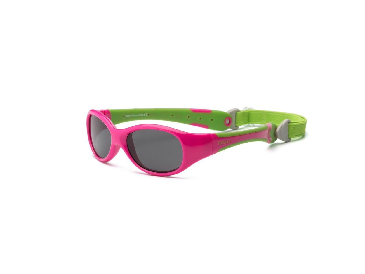 Okulary przeciwsłoneczne Explorer - Cherry Pink and Lime 0-2 lata