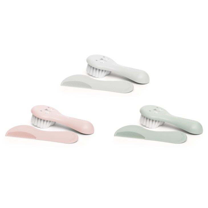 Suavinex, Zestaw szczotka i grzebień HYGGE - różowy