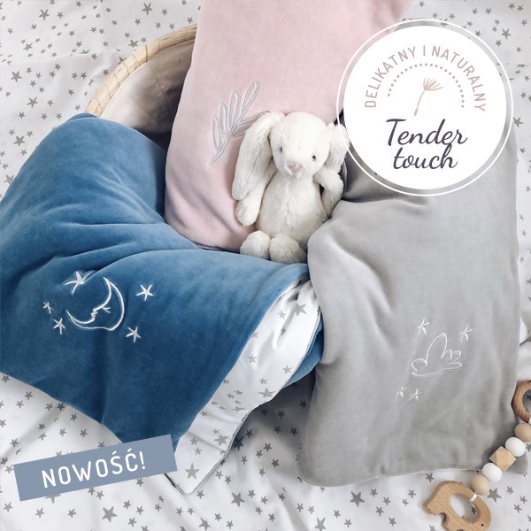 ColorStories, Kocyk welurowy dla niemowląt Tender Touch gray