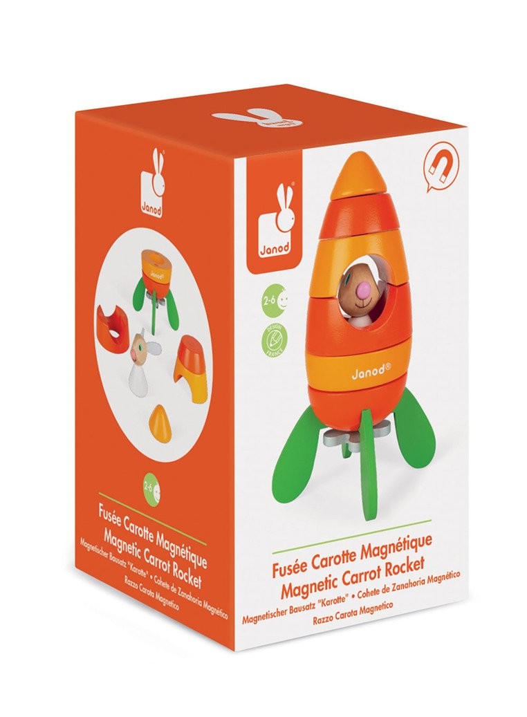 Janod, Rakieta drewniana magnetyczna marchewka z Królikiem