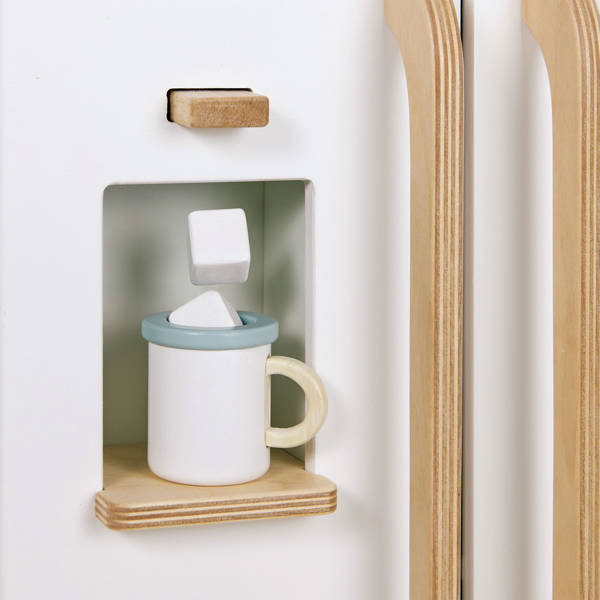 Tender Leaf Toys, Drewniana lodówka z kostkarką do lodu