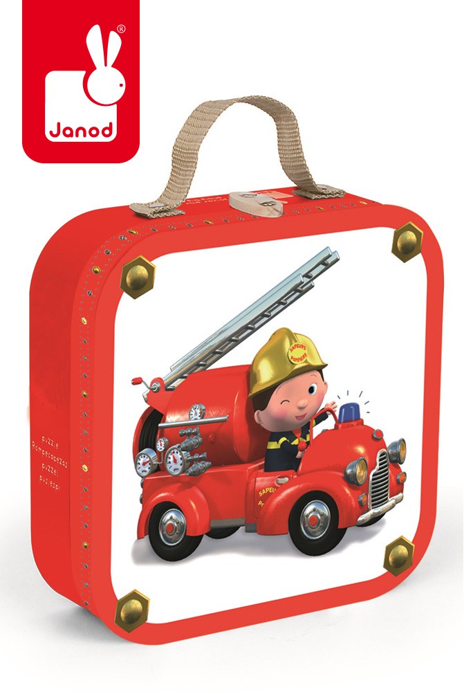Janod, puzzle 4w1 Wóz strażacki Jacka