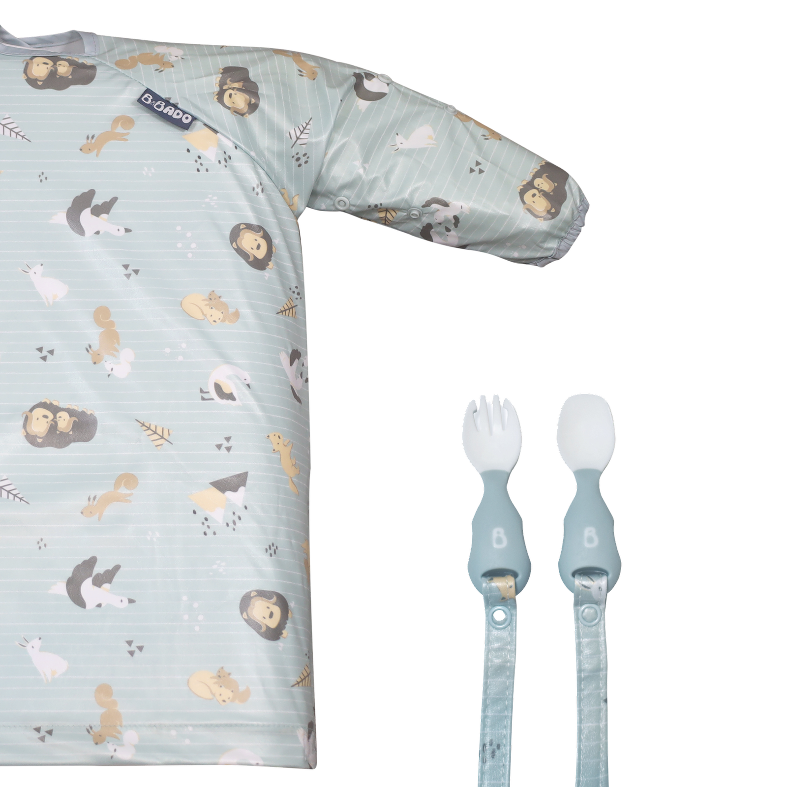 Zestaw Śliniak BLW i sztućce Arctic Aventures Zestaw Śliniak BLW i sztućce Arctic Aventures