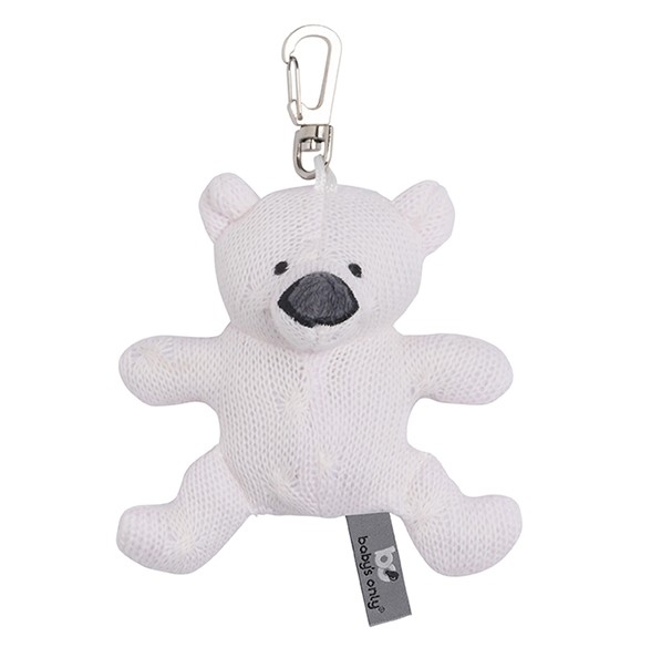 Baby's Only, Pluszowy breloczek Miś, 10 cm, różowy