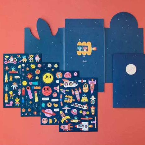 Londji, Naklejki wielorazowe Kosmos Londji, Naklejki wielorazowe Kosmos