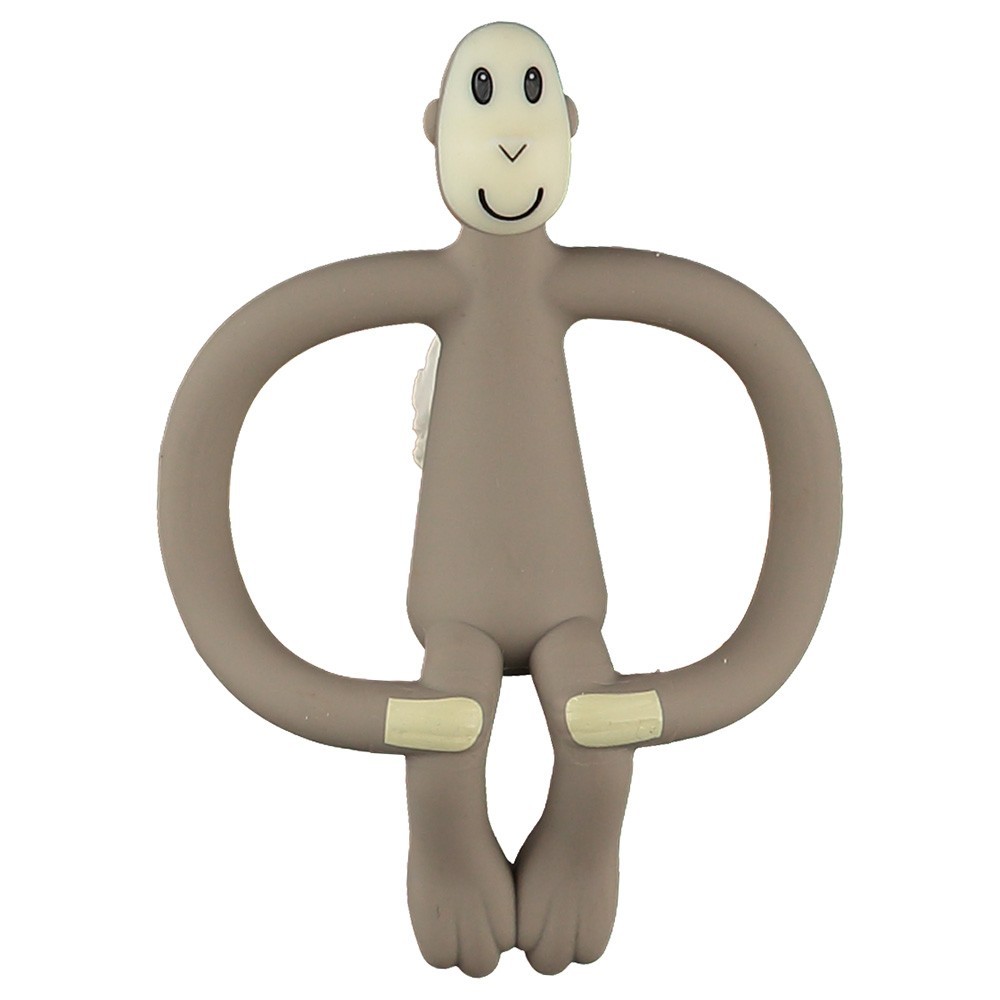 Matchstick Monkey, Gryzak Masujący ze Szczoteczką Szary Matchstick Monkey, Gryzak Masujący ze Szczoteczką Szary