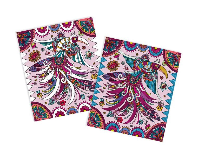 Janod, Zestaw kreatywny Brokat i blask Tropikalna dżungla