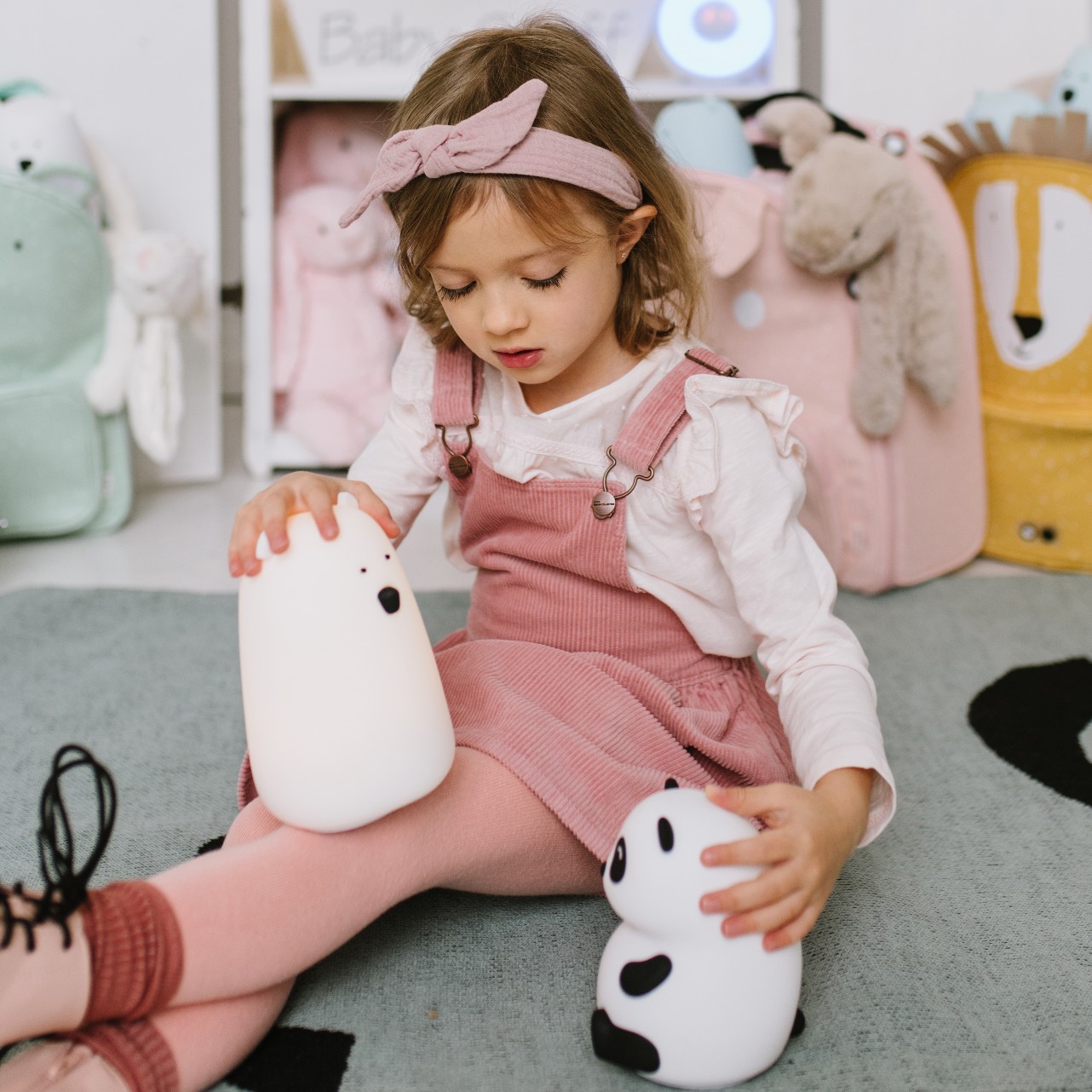 Rabbit&Friends, Lampka miś duży- biały Rabbit&Friends, Lampka miś duży- biały