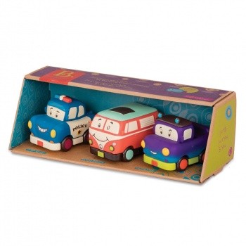 Btoys, Autka miękkie wersja MINI – zestaw 3 sztuk (radiowóz, bus, pick-up) Btoys, Autka miękkie wersja MINI – zestaw 3 sztuk (radiowóz, bus, pick-up)