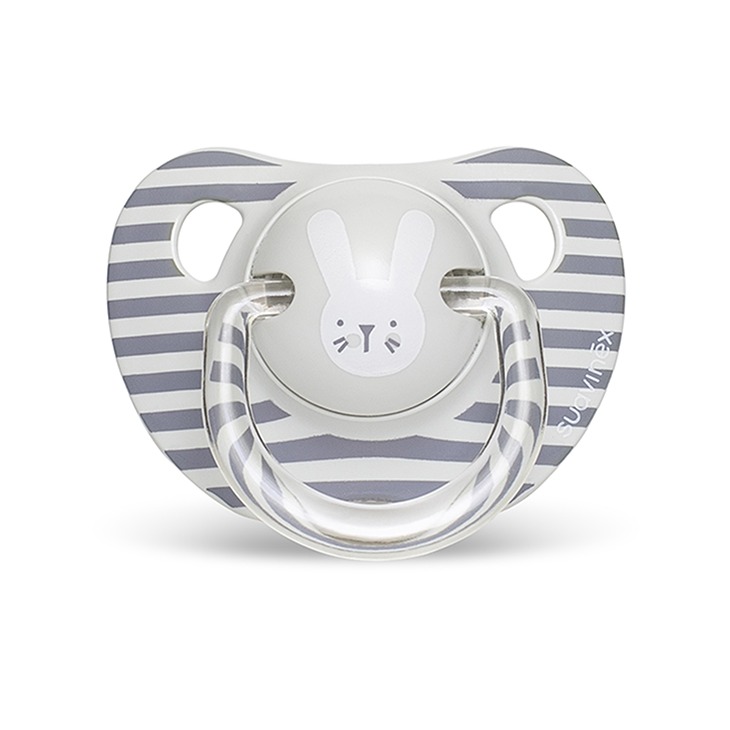 Suavinex, Smoczek anatomiczny HYGGE 6-18M - królik szary