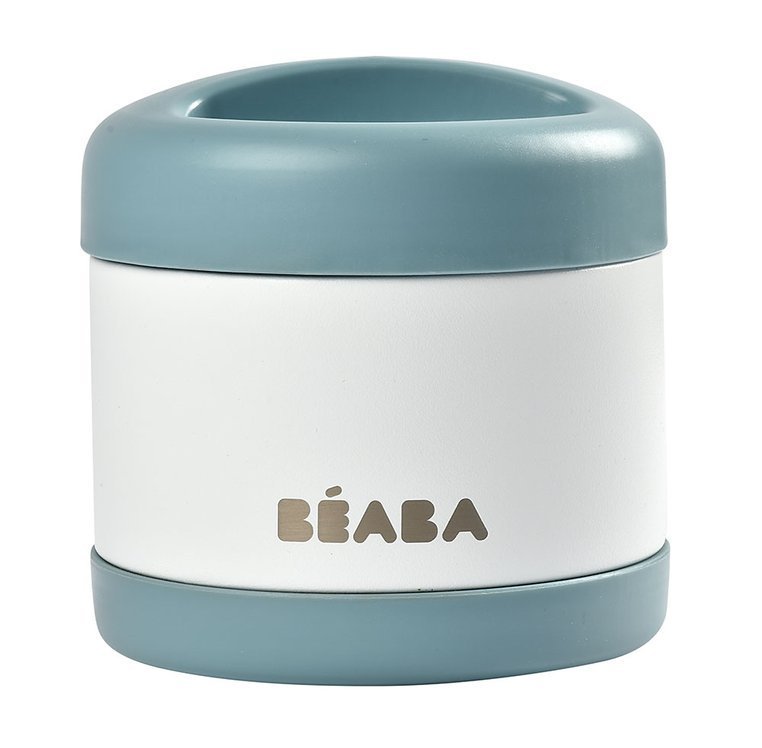 Beaba, Pojemnik - termos obiadowy ze stali nierdzewnej z hermetycznym zamknięciem duży 500 ml baltic blue/white
