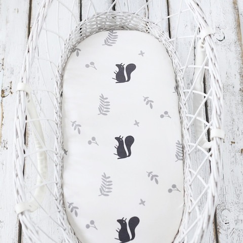 Sleepee, Prześcieradło do gondoli We Care 2-pak Pink/Wiewióry