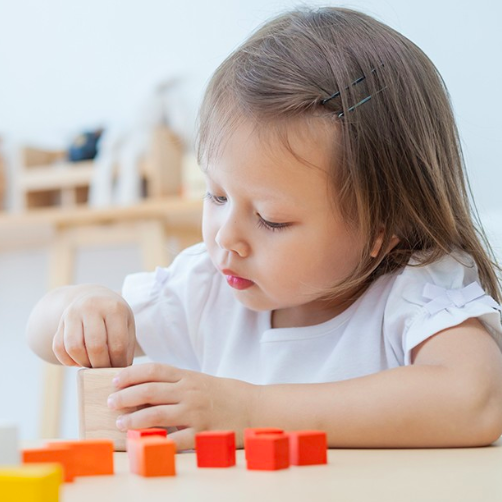 Plan Toys, Kostki Ułamki - dopasowanie elementów