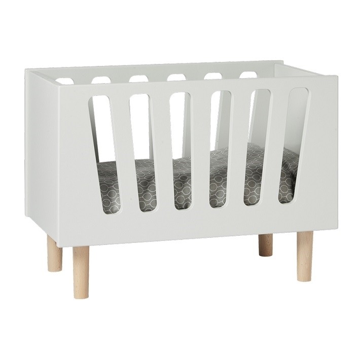 Done by Deer, Łóżeczko dla Lalek Grey Done by Deer, Łóżeczko dla Lalek Grey