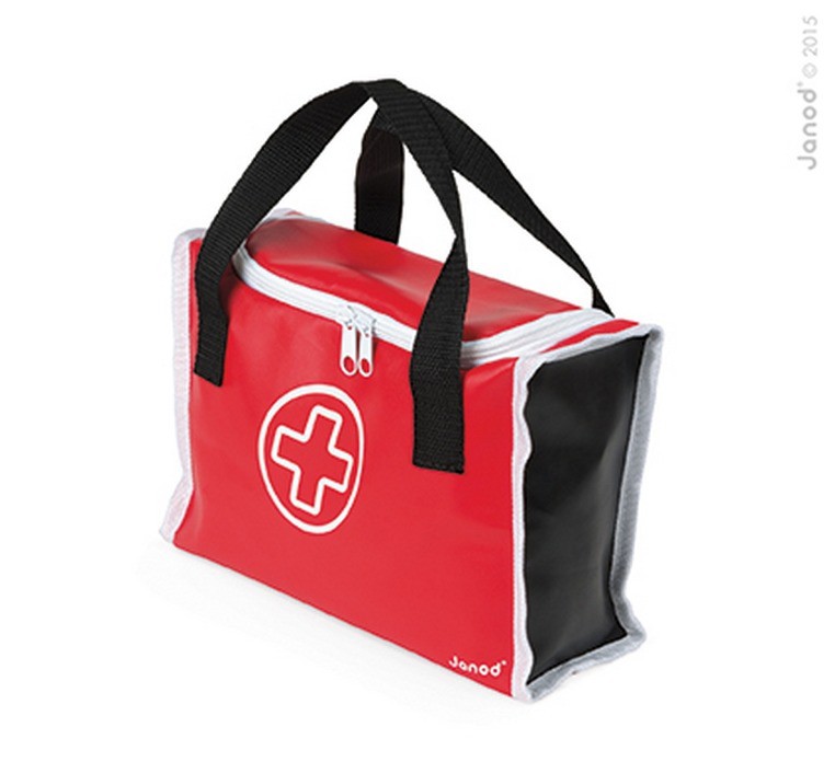 Janod, zestaw lekarza z 10 akcesoriami,