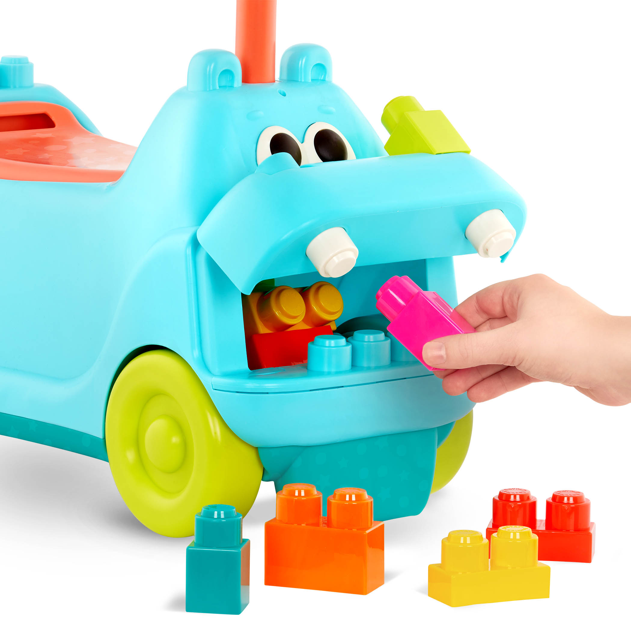 Btoys, Locbloc Hippo Ride-On with Blocks – jeździk-hipcio z klockami Btoys, Locbloc Hippo Ride-On with Blocks – jeździk-hipcio z klockami