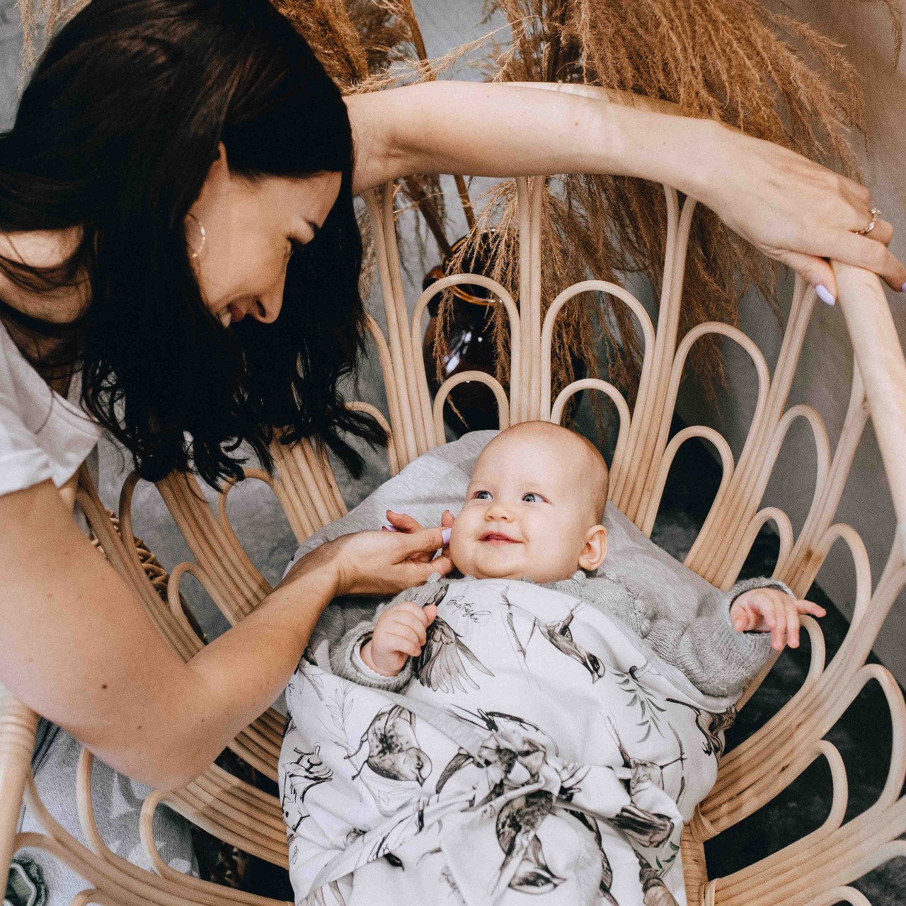 Beztroska, Rożek bawełniany z welurem - Róże