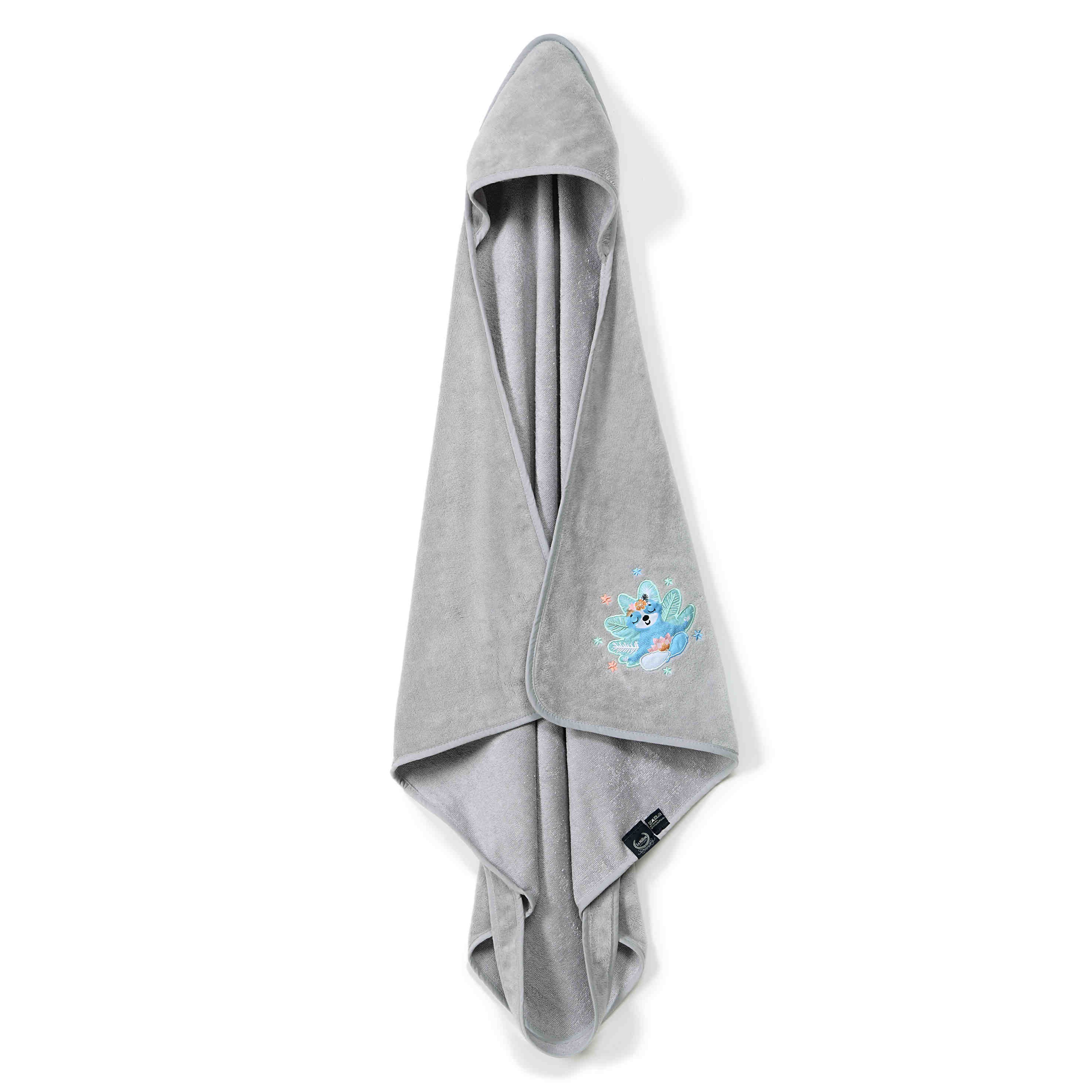 La Millou, Ręcznik Bamboo Soft - Newborn - Grey - Yoga Candy Sloth Blue La Millou, Ręcznik Bamboo Soft - Newborn - Grey - Yoga Candy Sloth Blue