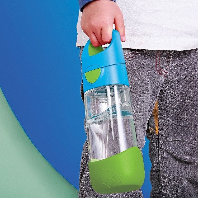 B.Box, Butelka tritanowa ze słomką 450 ml Ocean Breeze B.Box, Butelka tritanowa ze słomką 450 ml Ocean Breeze