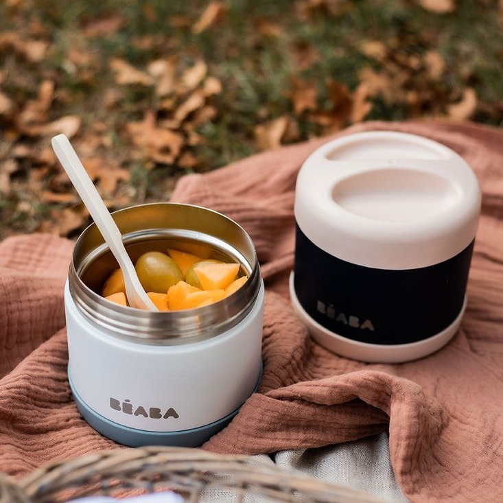 Beaba, Pojemnik - termos obiadowy ze stali nierdzewnej z hermetycznym zamknięciem duży 500 ml light pink/night blue Beaba, Pojemnik - termos obiadowy ze stali nierdzewnej z hermetycznym zamknięciem duży 500 ml light pink/night blue