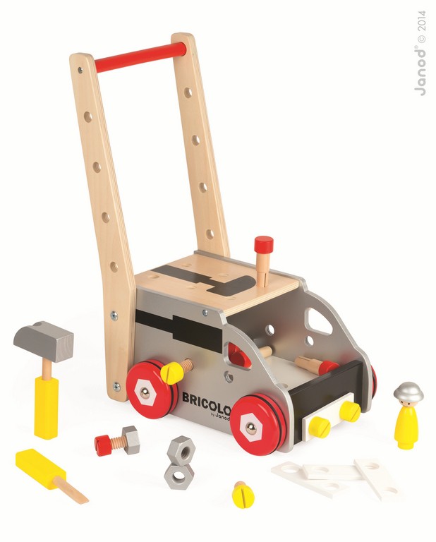 Janod, chodzik warsztat magnetyczny z narzędziami Bricolo,