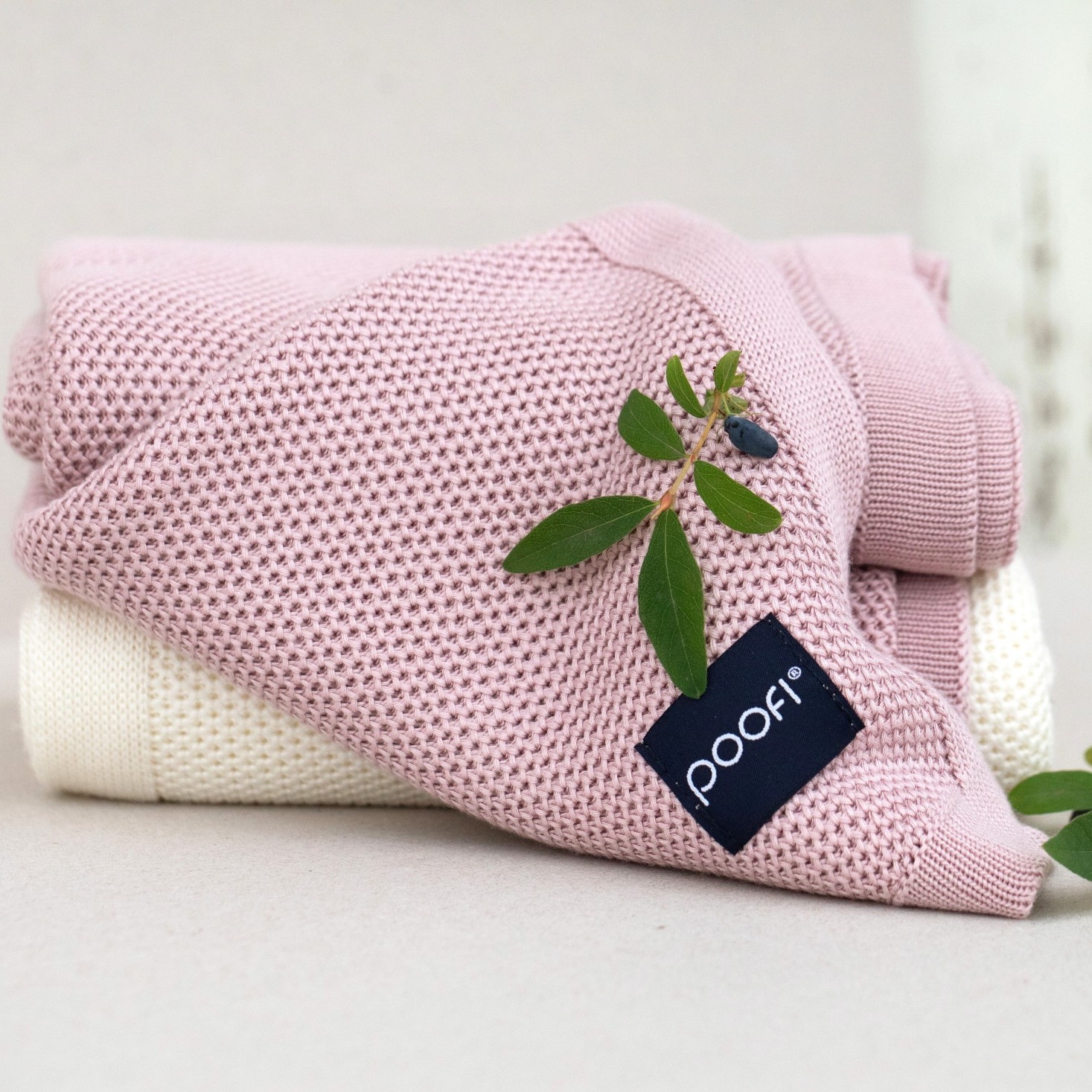 Poofi, Kocyk bambusowy Faro  Vintage pink Poofi, Kocyk bambusowy Faro  Vintage pink
