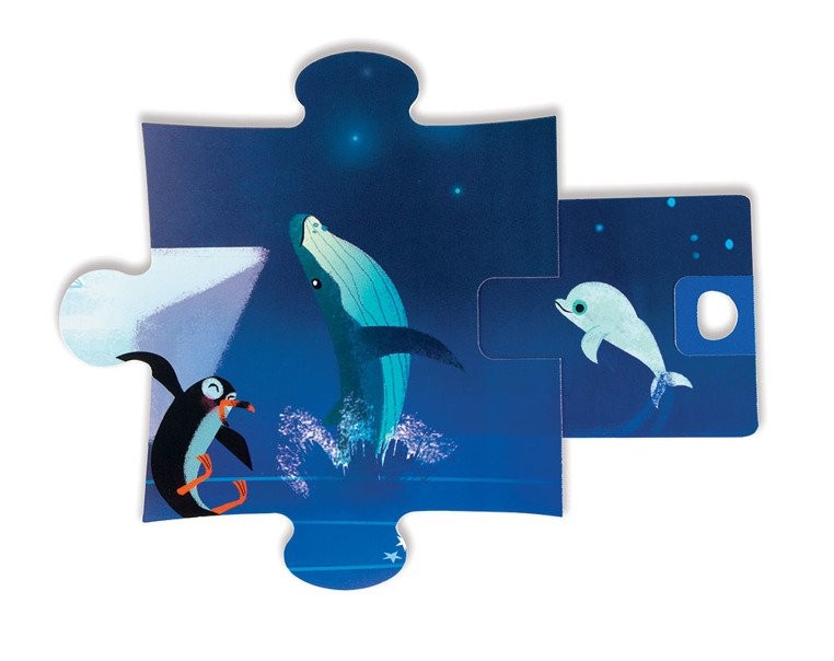 Janod, Puzzle z niespodzianką 20 elementów Pod gwiazdami Janod, Puzzle z niespodzianką 20 elementów Pod gwiazdami