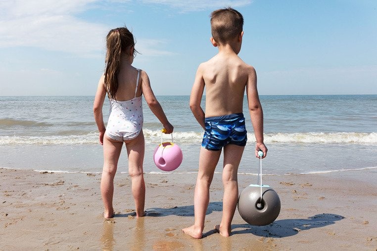 Quut, Małe wiaderko wielofunkcyjne Mini Ballo Sweet Pink + Yellow Stone