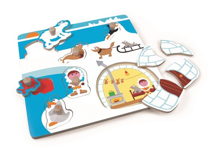 Scratch, Puzzle z uchwytem Eskimos