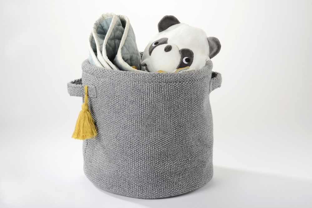 Kikadu, Kosze na dziecięce akcesoria, Panda, 3 szt. Kikadu, Kosze na dziecięce akcesoria, Panda, 3 szt.