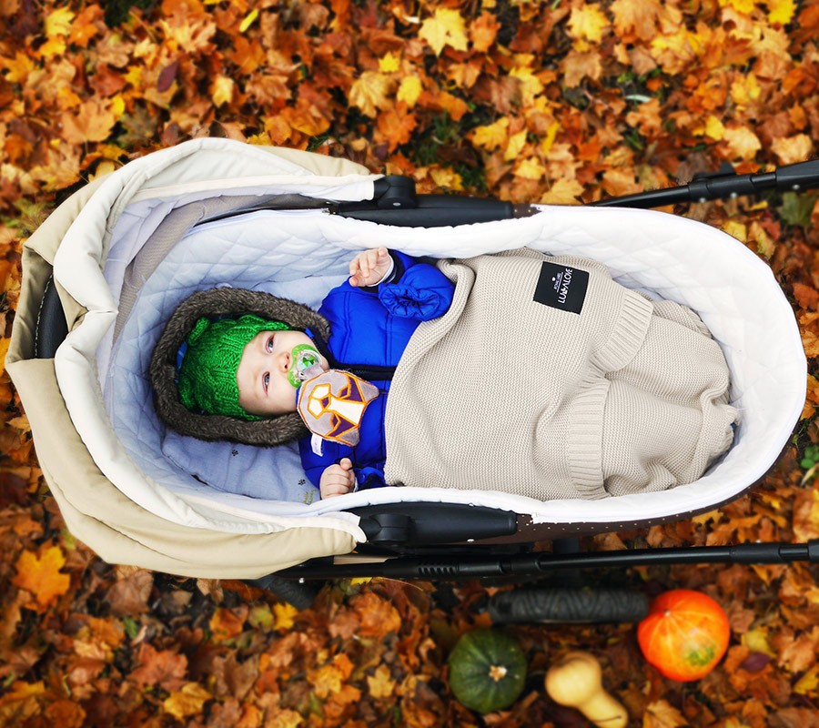 Lullalove, Bambusowy koc tkany kawa z mlekiem